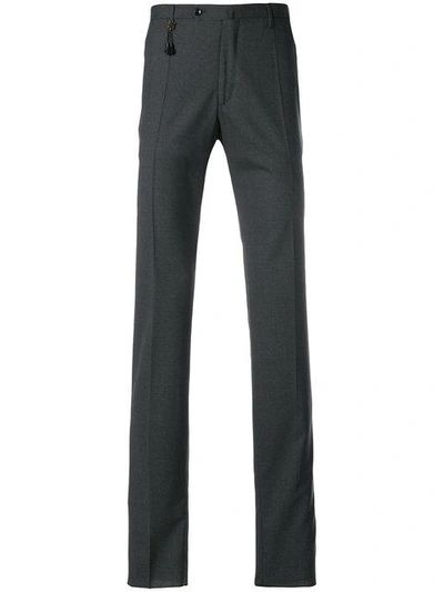 Shop Incotex Straight-leg Trousers - Grey