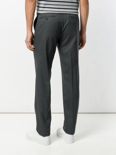 Shop Incotex Straight-leg Trousers - Grey