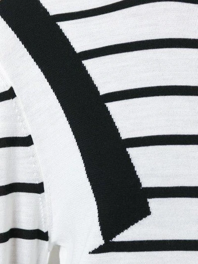 Shop Neil Barrett Striped Jumper In White