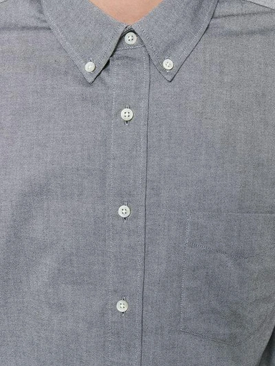 Shop Schnayderman’s Schnaydermans Long Sleeve Oxford Shirt - Grey