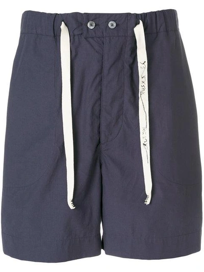 Shop Federico Curradi High Waisted Shorts - Blue