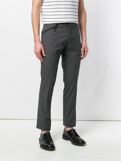 Shop Berwich Rope Clip Detail Trousers In Grey