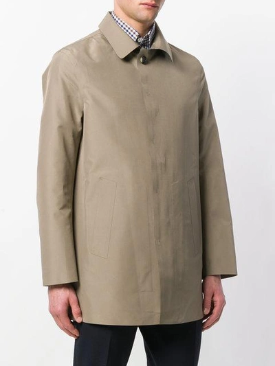 Shop Kired Concealed Fastening Coat In Brown
