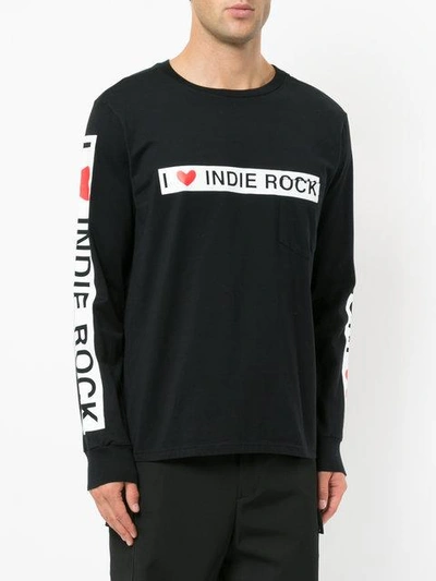 Shop Takahiromiyashita The Soloist Graphic Print Long Sleeve Shirt In Black