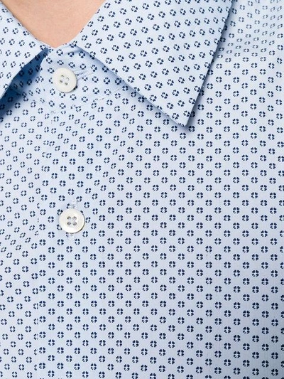 Shop Prada Micro Dots Printed Shirt - Blue