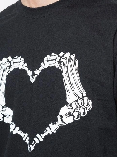 Shop Ktz White Heart T-shirt - Black