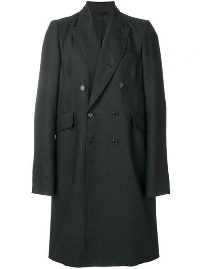 Shop Ann Demeulemeester Blanche Double-breasted Coat - Black