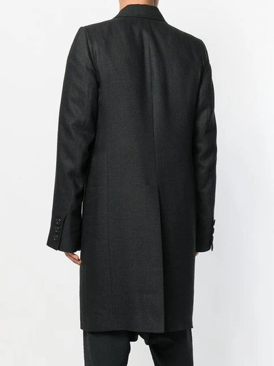 Shop Ann Demeulemeester Blanche Double-breasted Coat - Black