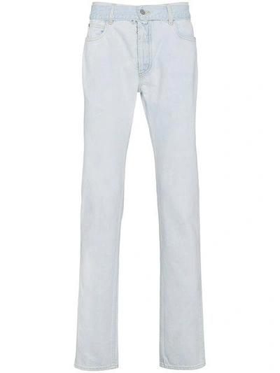 Shop Maison Margiela Super Bleach Slim Jeans In Blue