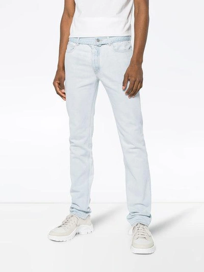 Shop Maison Margiela Super Bleach Slim Jeans In Blue