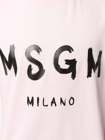Shop Msgm Branded T-shirt - Pink