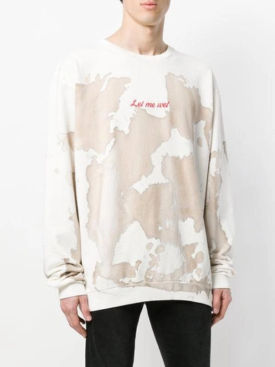 Shop Mirror By Paura Oversized Splatter Print Sweatshirt