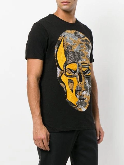 Shop Philipp Plein Embellished Skull Print T-shirt