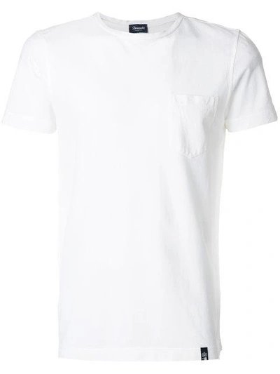 Shop Drumohr Chest Pocket T In White