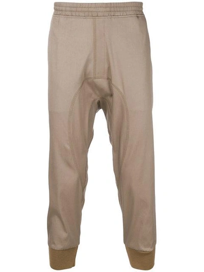 Shop Neil Barrett Cropped Tapered Track Pants