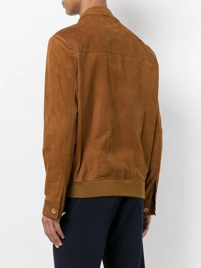 Shop Larusmiani Buttoned Jacket - Brown