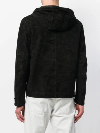 Shop Saint Laurent Pull-over Hooded Jacket In Black