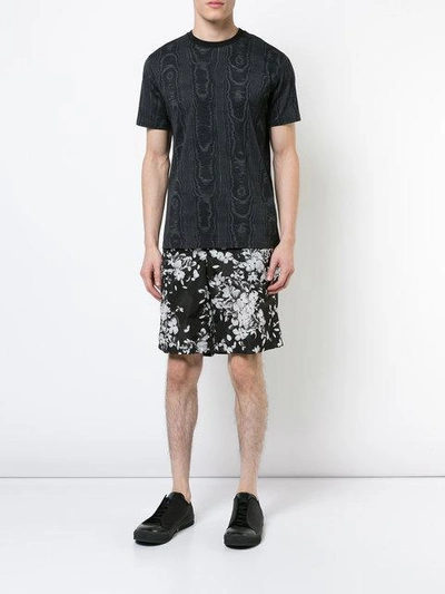 Shop Givenchy Floral Fitted Shorts - Black