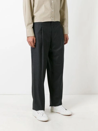 Shop E. Tautz Pleated Tailored Trousers In Grey