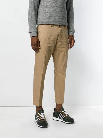 Shop Dsquared2 Cropped Chinos - Neutrals