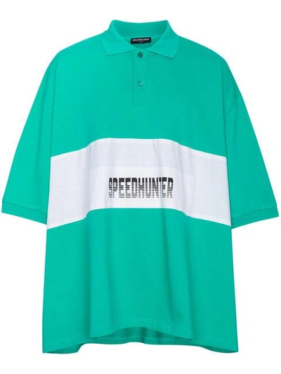 Balenciaga Speedhunter Oversized Cotton-jersey Polo Shirt In 3068 Mint |  ModeSens