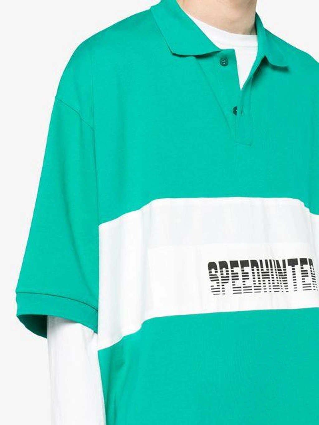 Balenciaga Speedhunter Oversized Cotton jersey Polo Shirt In Green ModeSens