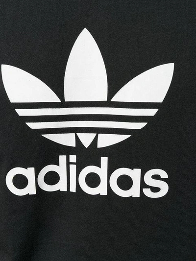 Shop Adidas Originals Trefoil Logo-print T-shirt In Black