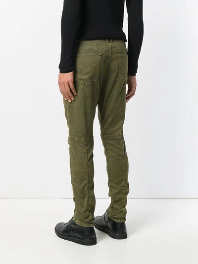Shop Diesel Black Gold Washed Effect Skinny Trousers