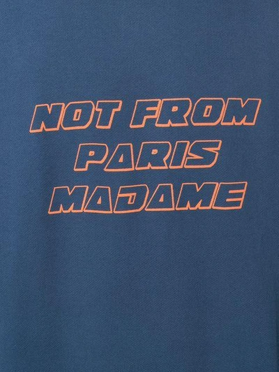 Shop Drôle De Monsieur Front Print Sweatshirt In Blue