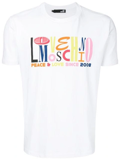 Shop Love Moschino Logo Print T-shirt