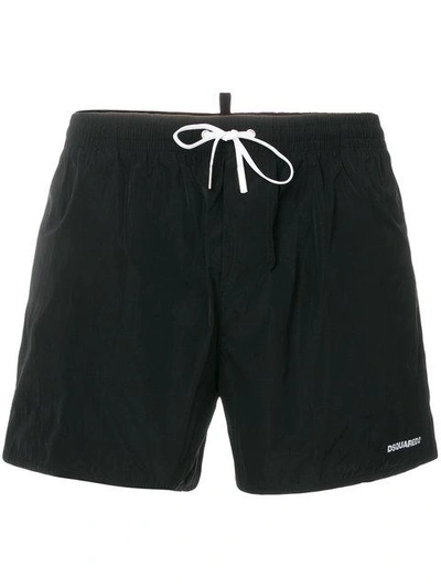 Shop Dsquared2 Beach Shorts In Black