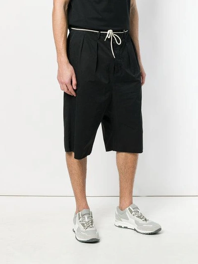 Shop Maison Margiela Contrast-trim Tailored Shorts In Black