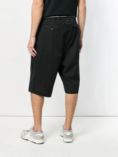 Shop Maison Margiela Contrast-trim Tailored Shorts In Black