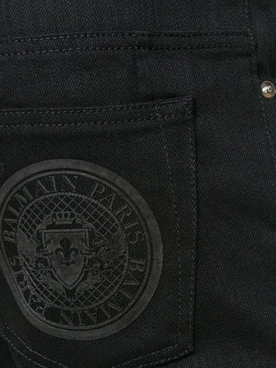 Shop Balmain Skinny Jeans - Black