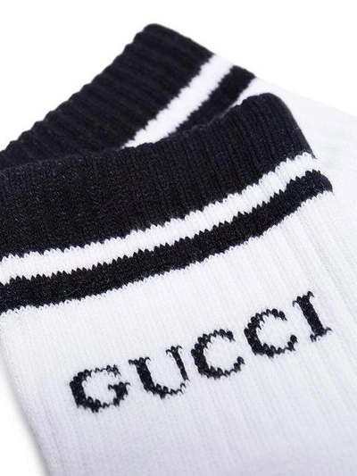 Shop Gucci Logo Socks With Stripe