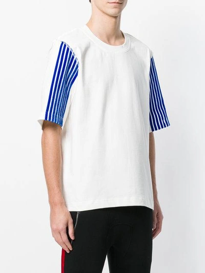 Shop Dima Leu Striped Sleeve T