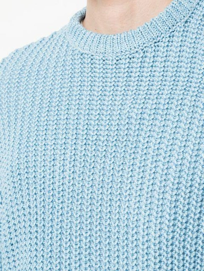 Shop Education From Youngmachines Ribbed Knit Jumper - Blue