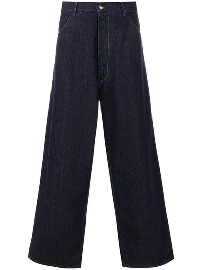 Shop Marni Wide Leg Jeans - Blue