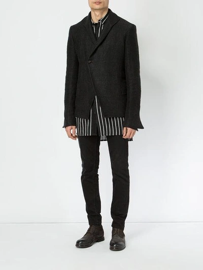 off-centre button blazer