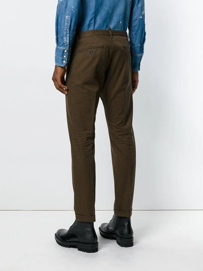 Shop Dsquared2 Classic Chinos In Green