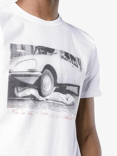 Shop Languages Car Print Short Sleeve Cotton T-shirt - White