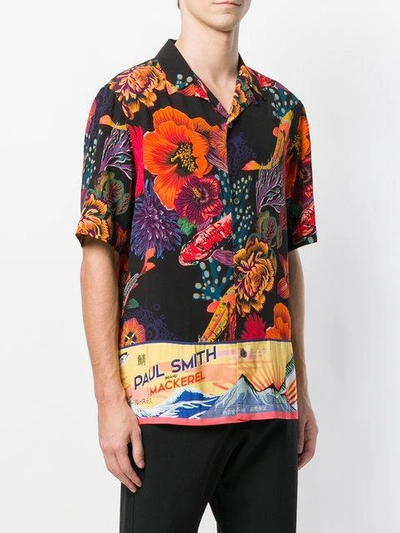 Shop Paul Smith Floral Print Shortsleeved Shirt