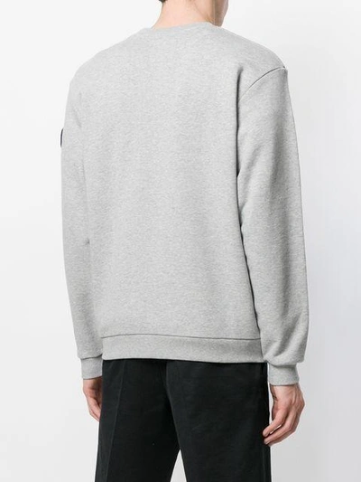 Shop Au Jour Le Jour For Colmar Logo Stripe Sweatshirt - Grey