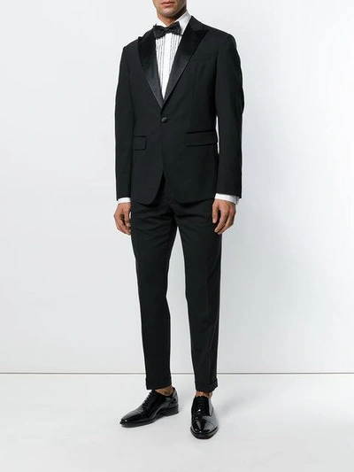 Shop Dsquared2 Tuxedo Single-breasted Suit In Black