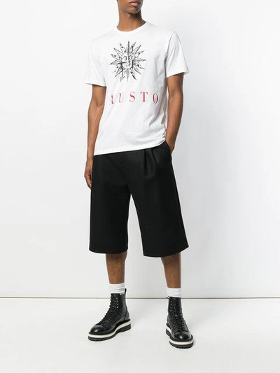 Shop Fausto Puglisi Sun Print Logo T-shirt - White