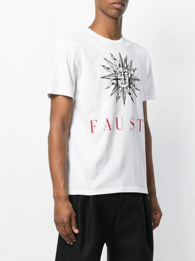 Shop Fausto Puglisi Sun Print Logo T-shirt - White