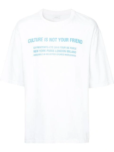 Shop Ex Infinitas Anti-culture T-shirt In White
