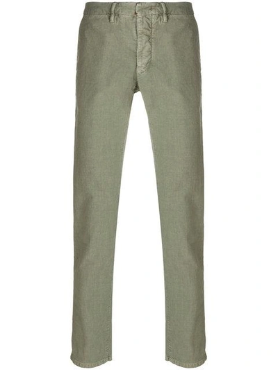 Shop Incotex Tailored Fitted Trousers - Green