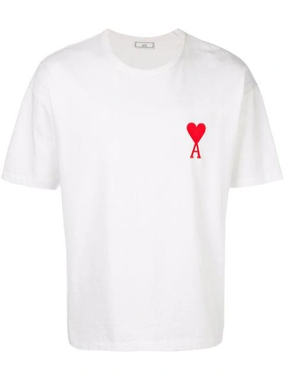 Shop Ami Alexandre Mattiussi Grosses 'ami De Coeur' T-shirt - Weiss In White