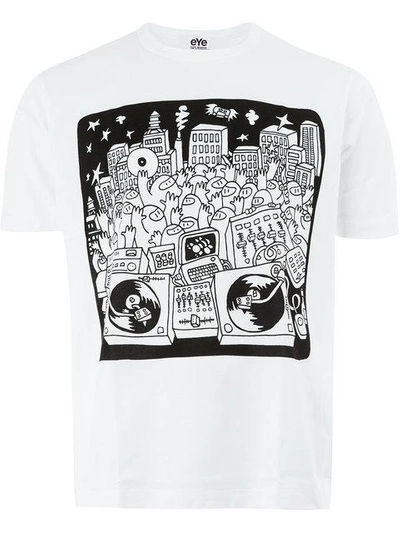 Shop Junya Watanabe Man Cartoon Print T-shirt - White